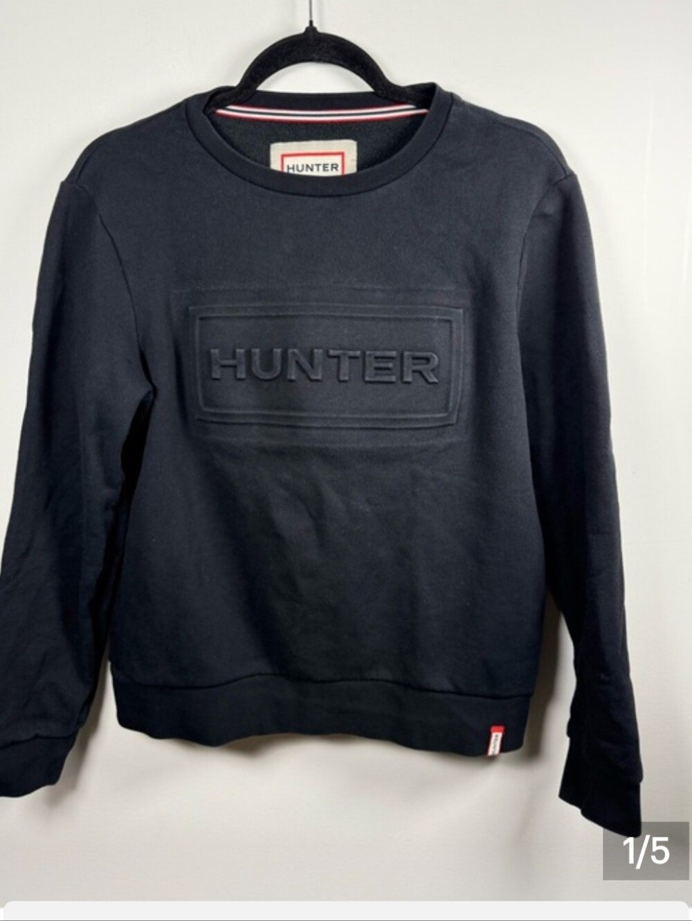 HUNTER | Embossed Logo Sweatshirt Size S
